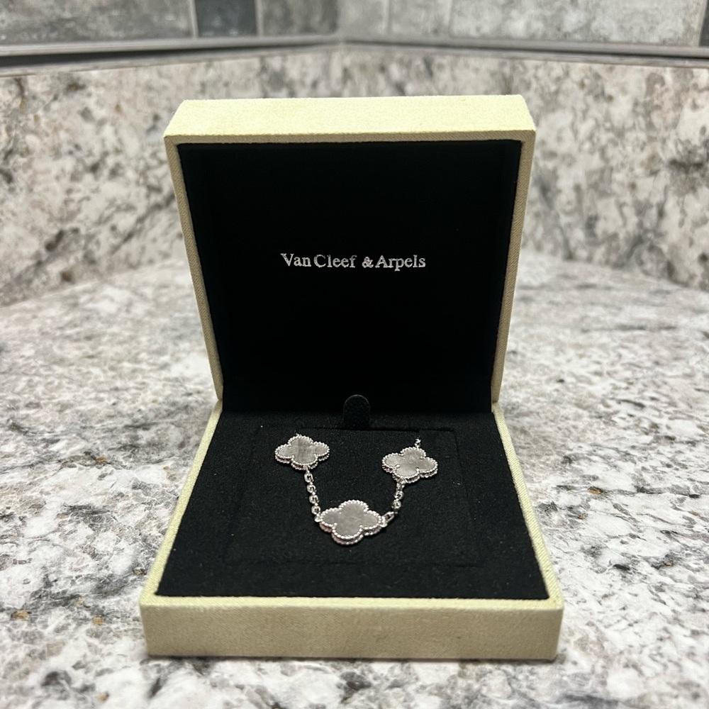 Van Cleef & Arpels Silver Clover Bracelet